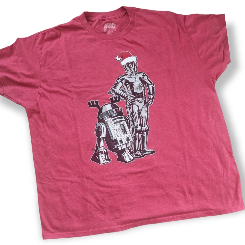Star wars Christmas tshirt R2D2 and 3CP0 2XL